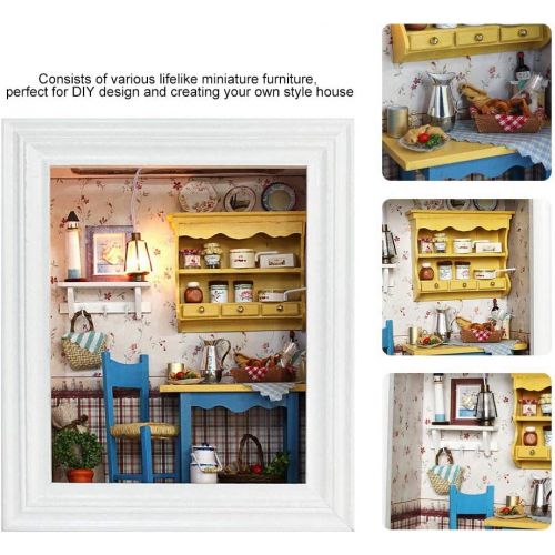  TOPINCN DIY Miniature Dollhouse Kit Photo Frame, DIY Creative Room