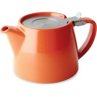 FORLIFE Stump Teapot with SLS Lid and Infuser, 18-Ounce, Carrot