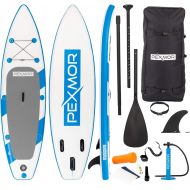 PEXMOR 11 Inflatable Stand Up Paddle Board (6 Inches Thick) with SUP Accessories & Carry Bag | Wide Stance, Bottom Fin for Paddling, Surf Control, Non-Slip Deck | Youth & Adult Sta