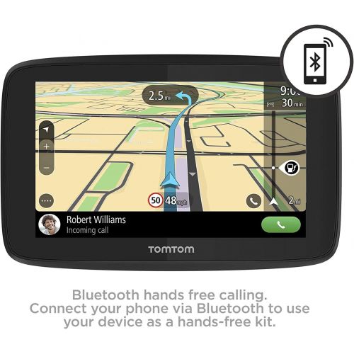  TomTom Go 620 6-Inch GPS Navigation Device with Real Time Traffic, World Maps, Wi-Fi-Connectivity, Smartphone Messaging, Voice Control and Hands-free Calling