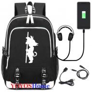 YOYOSHome Luminous Japanese Anime Cosplay Daypack Bookbag Laptop Bag Backpack School Bag with USB Charging Port (Dragon Ball Z 3)