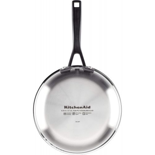 키친에이드 [아마존베스트]KitchenAid 5-Ply Clad Polished Stainless Steel Cookware Pots and Pans Set, 10 Piece