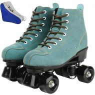 XUDREZ Roller Skates, High-top Roller Skates Four Wheels Double Row Roller Skates Adult and Youth, Indoor and Outdoor