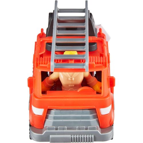  Fisher-Price Imaginext Rescue Fire Truck, Push-Along Vehicle and Character Figure Set for Preschool Kids Ages 3-8 Years