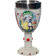 [아마존베스트]Enesco Disney Showcase Beauty and The Beast Stained Glass Scenes Decorative Chalice Goblet Cup, 7.09 Inch, Multicolor