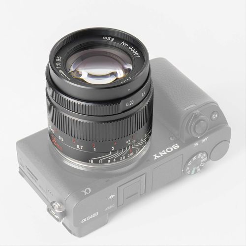  7artisans 35mm F0.95 Large Aperture APS-C Mirrorless Cameras Lens for Sony A7 A7II A7III(A7M3) A7R A7RIII A7S A7SIII A6000 A6300 A6400 A6500 NEX-3 NEX-3R NEX-5T