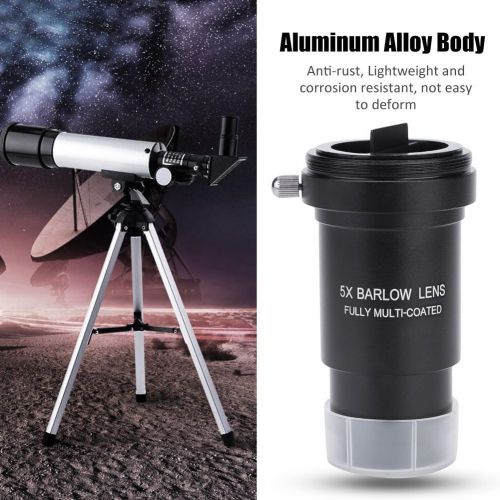  Acouto Multi-coated 1.25 5X Barlow Lens M42 Thread for 31.7mm Telescopes Eyepiece