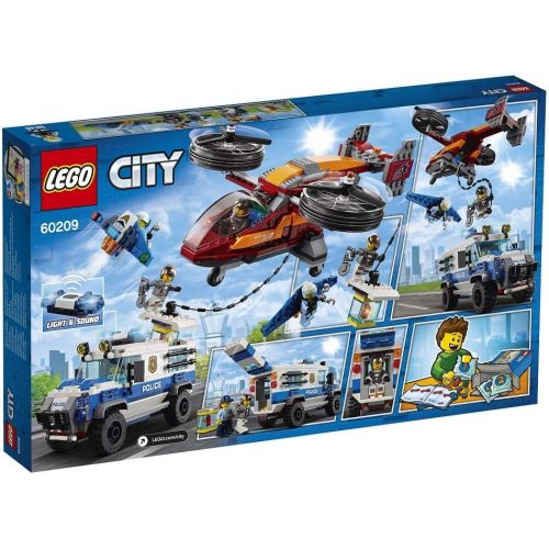  LEGO City Police Sky Police Diamond Heist Playset, Toy Helicopter & Truck, Police Toys for Kids