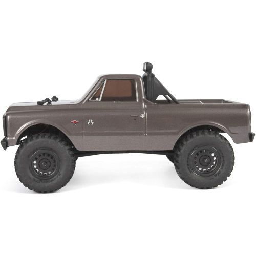  Axial SCX24 1967 Chevrolet C10 RC Crawler 4WD Truck RTR with LED Lights, 3-Ch 2.4GHz Transmitter, Battery, and USB Charger: (Dark Silver) AXI00001T2