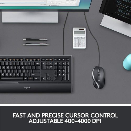 로지텍 [아마존베스트]Logam Logitech M500s Advanced Corded Mouse with Advanced Hyper-fast Scrolling & Tilt, Customizable Buttons, High Precision Tracking with DPI Switch, USB plug & play