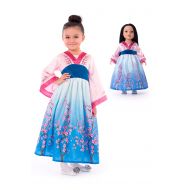 Little Adventures Asian Princess Dress Up Costume & Matching Doll Dress (Small Age 1-3)