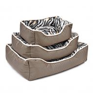 SENERY Leopard Zebra Dog Bed Luxury Thick House For Dog Warm Cat Bed Soft Cushion ForAnimals Puppy Basket Mat Dog Supplies