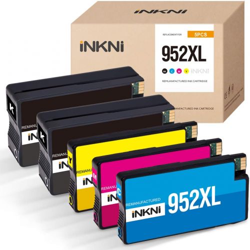  INKNI Remanufactured Ink Cartridge Replacement for HP 952XL 952 XL Ink Cartridges for OfficeJet Pro 8710 8720 8730 8740 7740 8210 8715 8702 Printer (Black Cyan Magenta Yellow 5-Pac