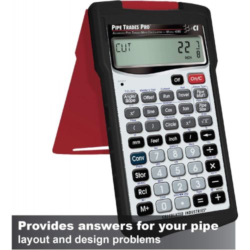  Calculated Industries 4095 Pipe Trades Pro Advanced Pipe Layout and Design Math Calculator Tool for Pipefitters, Steamfitters, Sprinklerfitters and Welders Built-in Pipe Data for 7