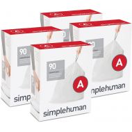 simplehuman Code A Custom Fit Drawstring Trash Bags in Dispenser Packs, 30 Liter / 8 Gallon, White ? 360 Liners