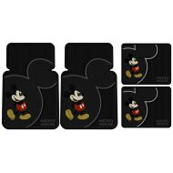 U.A.A. INC. 4pcs Mickey Mouse Vintage Front Rear Rubber Floor Mats Set