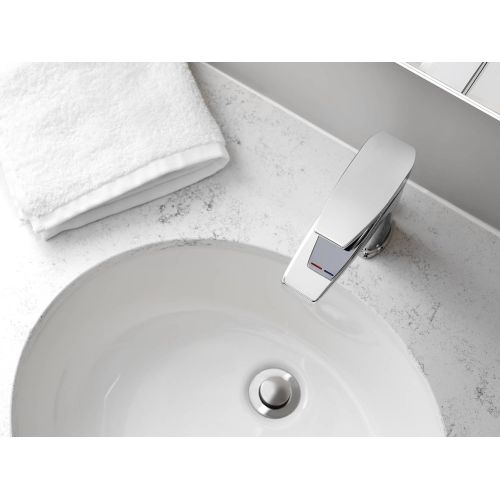  Moen S8001 Via Collection One-Handle Low Arc Bathroom Faucet, Chrome