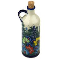 Ceramika Boleslawiecka Kalich Polish Hand Painted Corked Bottle (Daisy Garden)