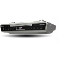 [아마존베스트]LEDVANCE SYLVANIA SKCR2713 Under Counter CD Player with Radio and Bluetooth, Silver