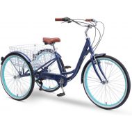 sixthreezero Body Ease 26 Inch 7-Speed Adult Tricycle with Rear Basket