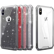 ANOLE Compatible iPhone Xs Max Case, Slim Gradient Soft TPU & Hard Clear
