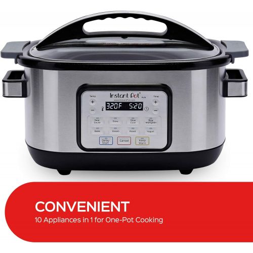  Instant Pot 8 Qt Aura Pro Multi-Use Programmable Multicooker with Sous Vide, Silver