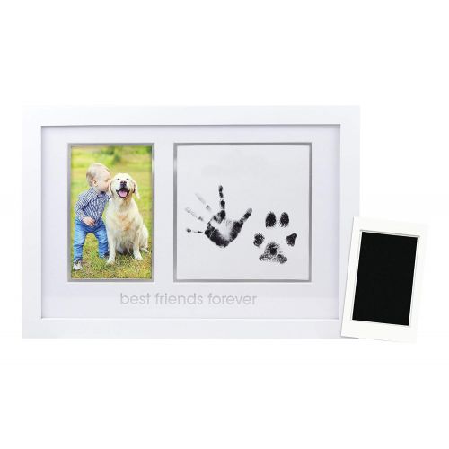  Pearhead Baby and Pet Best Friends Forever Keepsake Frame, Nursery Decor, Baby Shower Gift
