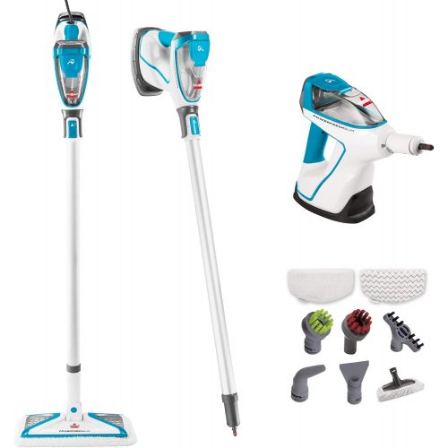  Bissell PowerFresh Slim Hard Wood Floor Steam Cleaner System, Steam Mop, Handheld Steamer and Scrubbing Tools, and Clothing Steamer Tool, 2075A,White