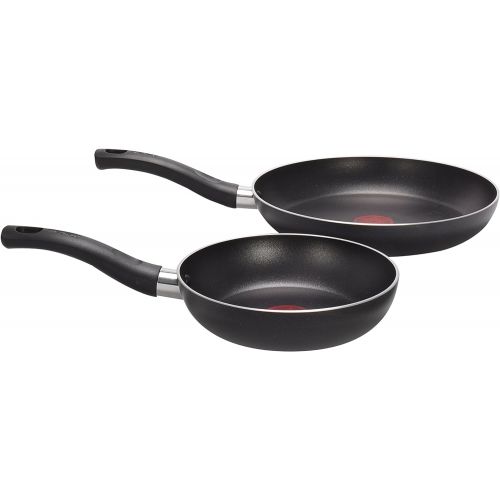 테팔 Tefal A157B245 Taste Twin Pack Frying Pans, 20cm and 28cm Black