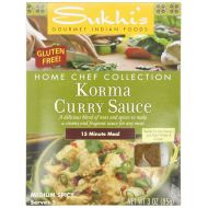 Sukhis Gourmet Indian Foods Sukhis Gluten-Free Korma Curry Sauce, 3-Ounce Packets (Pack of 6)