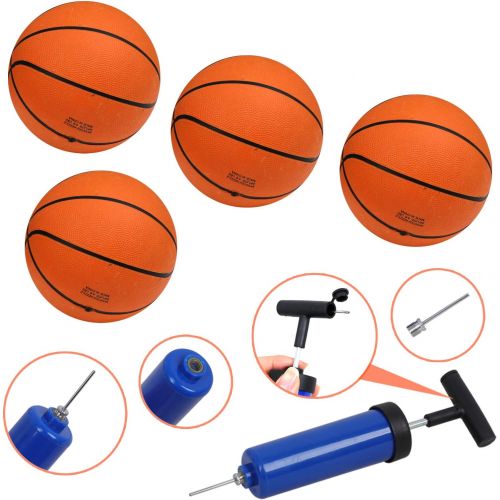  Nouva Kids Basketball Arcade Game Foldable Indoor Electronic Basketball Hoop Dual Shootout Double Shot Basketball Game with Electronic Scoreboard 4 Balls Inflation Pump for Sport Officia