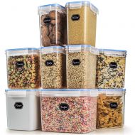 Cereal Container Food Storage Containers - Blingco Airtight Storage Containers (Set of 9) Large Dry Food Storage Containers for Flour Sugar Cereal - Airtight, Leakproof with Lids -