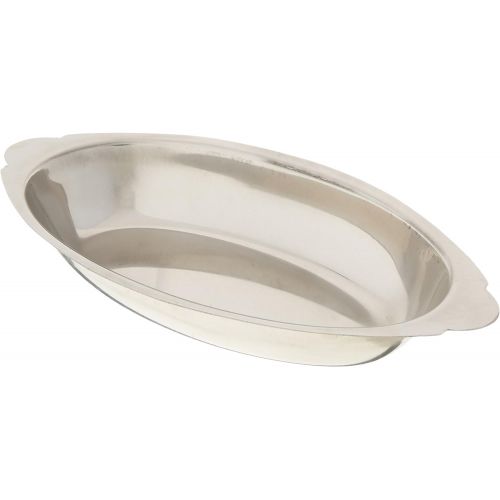  Winco Stainless Steel Oval Au Gratin Dish, 20-Ounce