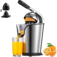 A/C Orange Juicer Electric Citrus Juicer with Professional Soft Grip Handle, Two-Size Cones for Different Citrus Fruits, Drip-stop Function, 160 W Quiet Motor and Stainless Steel F