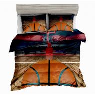 SxinHome Basketball Court Printed Full Duvet Cover Set for Teens Boys Girls,3D Bedding Set,3pcs 1 Duvet Cover 2 Pillowcases(no Comforter inside) By