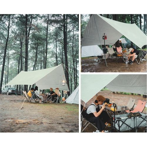  HONGYIFEI2021 Tent Tarps Outdoor Sun Shelter Waterproof Portable Tarp Multifunctional Camping Traveling Awning Backpacking Tarp Shelter Rain Tarp for 8 to 12 Person for Backpacking, Hiking ( Col