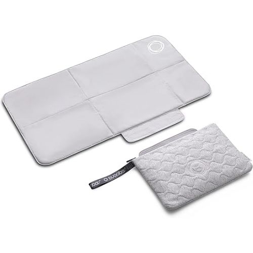  Bugaboo Changing Clutch - Including Removable Changing Mat Compact Size Diaper Organizer Universal Light Grey Melange