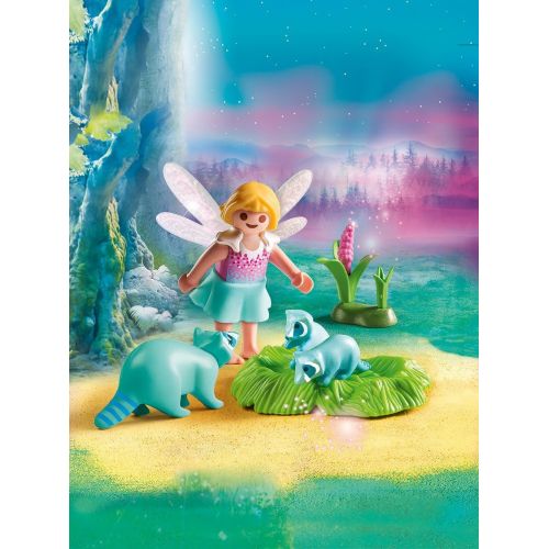 플레이모빌 Playmobil 9139 Fairy Girl with Raccoons Playset, Multicolor