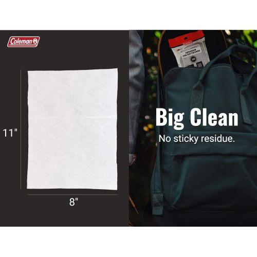 콜맨 Coleman Biodegradable Wipes, 6 Pack Compostable and Non-Toxic Ideal Travel Wipes for Camping and Backpacking Each Pack Contains 30 Wipes, 8 x 11 Inches