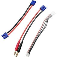 MaximalPower Charging Cables for Yuneec 7500mAh Q500 Battery | 3 Different Cables for Your Drone RC Quadcopter Battery Charging Needs (Charging Cables only)