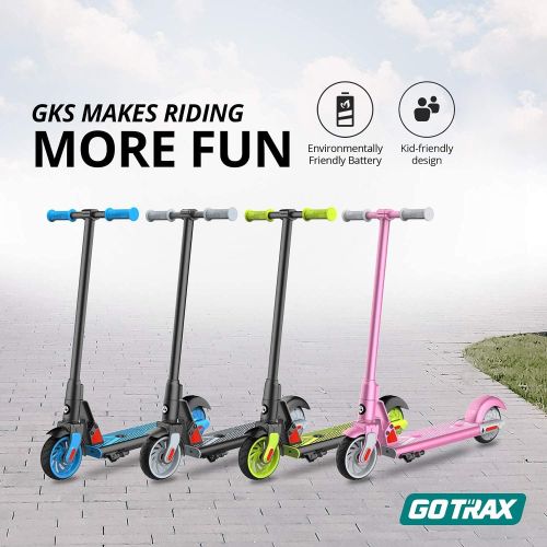  [아마존베스트]Gotrax GKS Electric Scooter for Kids Age of 6-12, Kick-Start Boost and Gravity Sensor Kids Electric Scooter, 6 Wheels UL Certified E Scooter