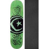 Warehouse Skateboards Foundation Skateboards Star & Moon Scribble Skateboard Deck - 7.75 x 31.75 with Mob Grip Perforated Black Griptape - Bundle of 2 Items
