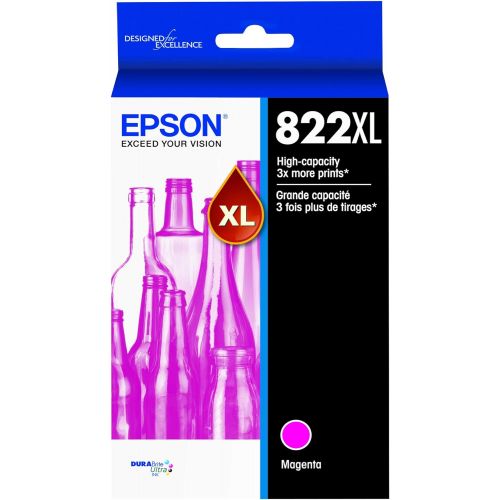 엡손 Epson T822 DURABrite Ultra Ink High Capacity Magenta Cartridge (T822XL320-S) for Select Epson Workforce Pro Printers