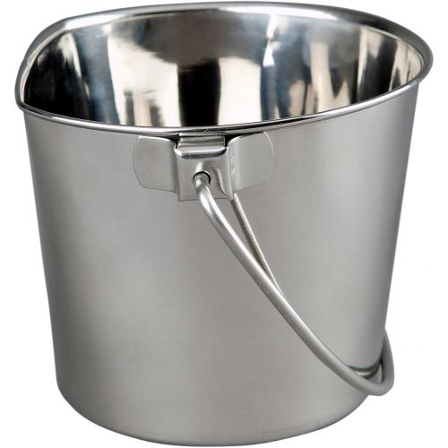  Advance Pet Products Heavy Stainless Steel Flat Side Bucket