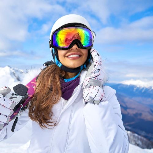  AKASO Ski Goggles, Snowboard Goggles - Anti-Fog, 100% UV Protection, Double-Layer Spherical Lenses, Helmet Compatible Snow Goggles for Men, Women, Youth & Kids (Explore Oregon Spec