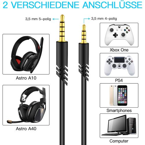  [아마존베스트]ALDOKE A40 Cable, Replacement Astro A10 Cable with Mute Function, Also Works with A40 Gaming Headsets Xbox One PS4 Controller Gozahad