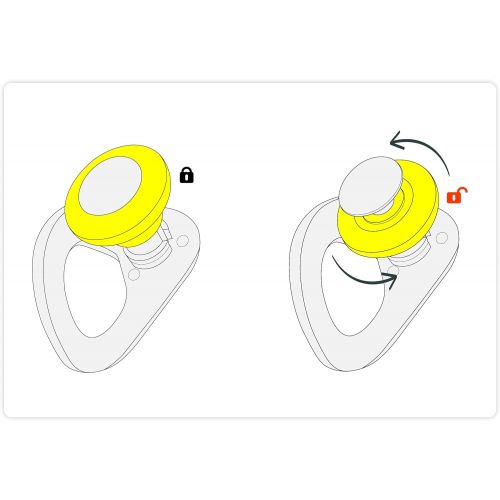  [아마존베스트]PETZL Pulse Heart-Shaped Removable Marring 12 mm Adults Anchor Plate, Unisex, Multi-Colour, One Size