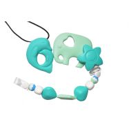 BabifyHQ - Premium Silicone Teething Toys with Pacifier Clip Perfect Gift Set - Soothes Pain for Baby -...