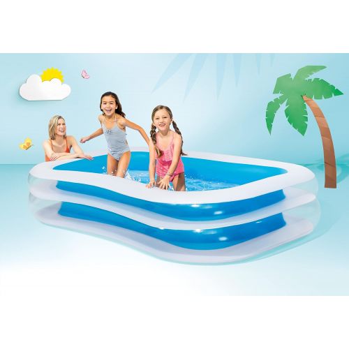 인텍스 Intex Swim Center Family Inflatable Pool, 103 X 69 X 22, for Ages 6+
