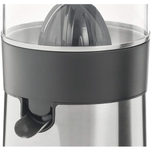 더블유엠에프 WMF STELIO Electric Citrus Juicer 85 W 2 Press Cones Lockable Juice Spout Directly into Glass Cromargan, 000, Silver